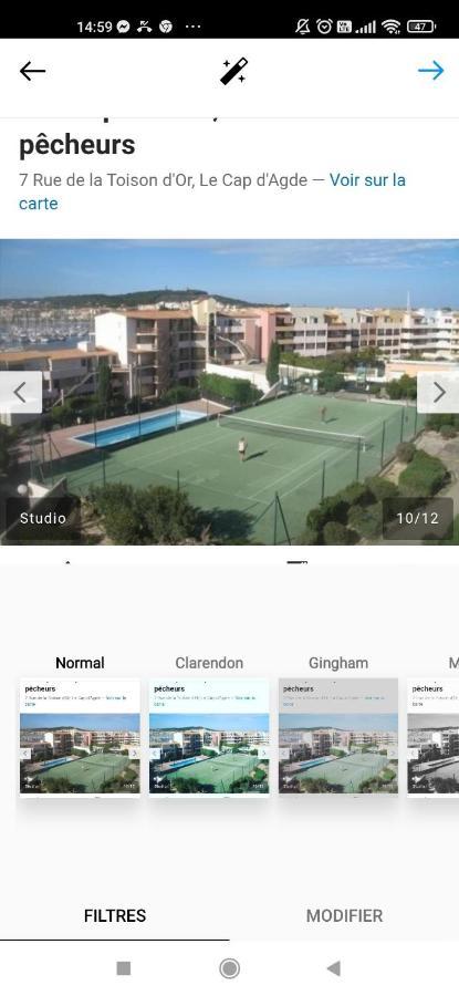 Studio Cabine Ile Des Pecheurs Cap D'Agde Tennis Exterior photo